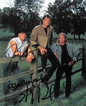 BlackHawk Band- Henry Paul/Van Stephenson/Dave Robbins signed 8x10 Photo- JSA #EE57448