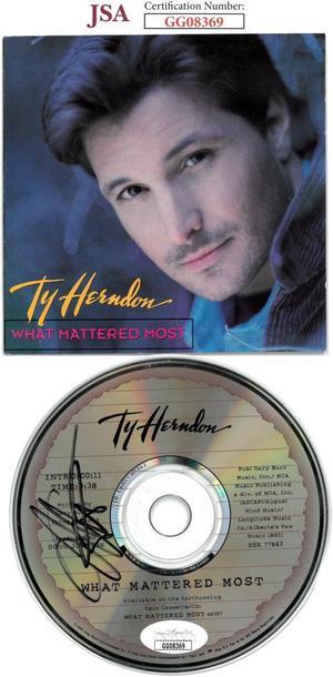 Ty Herndon signed 1995 What Mattered Most Album CD w/Cover Booklet & Case- JSA #GG08369