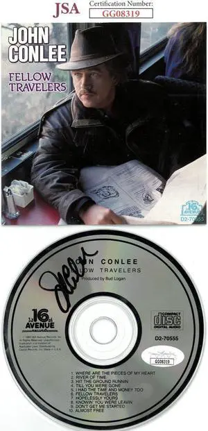 John Conlee signed 1989 Fellow Travelers Album CD w/Cover & Case- JSA #GG08319