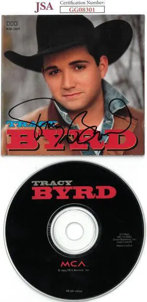 Tracy Byrd signed 1993 Self Titled Album Cover Booklet w/ CD & Case- JSA #GG08301