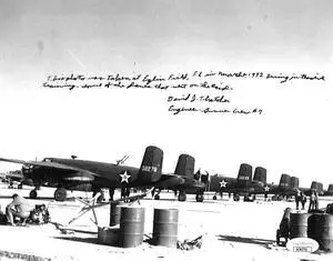 David Thatcher signed WWII Doolittle Raiders USS Hornet Vintage B&W 8x10 Photo- JSA #AC92752- Engineer- Gunner Crew #7