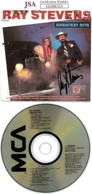 Ray Stevens signed 1987 Greatest Hits Album Cover Booklet w/CD & Case- JSA #GG08333