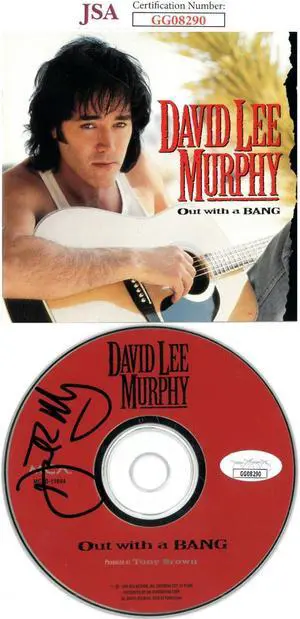 David Lee Murphy signed 1994 Out With a Bang Album CD w/Cover Booklet & Case- JSA #GG08290