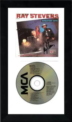 Ray Stevens signed 1987 Greatest Hits Album Cover Booklet w/CD 6.5x12 Custom Framing- JSA #GG08333