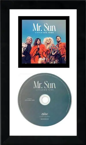 Little Big Town Band Signed 2022 Mr Sun Art Card  with Album Cover Booklet & CD w/ 6.5x12 Custom Framing JSA