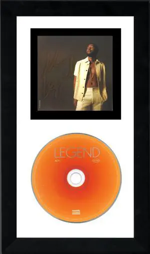 John Legend signed 2022 LEGEND Act 1 & 2 Art Card w/ Album Cover Booklet & 2-CD 6.5x12 Custom Framing COA