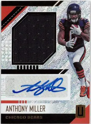 Anthony Miller signed 2018 Panini Unparalleled RPA Rookie Auto/Patch Card (RC) #RJA-AM (Chicago Bears)