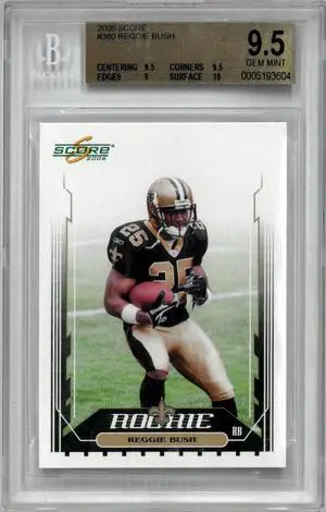 Reggie Bush 2006 Score Football Rookie Card (RC) #360- Beckett/BGS Graded 9.5 Gem Mint (New Orleans Saints)