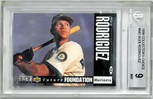 Alex Rodriguez 1994 Collector's Choice Rookie Card (RC) #647- Beckett/BVG Graded 9 Mint (Sub Grades/Mariners)
