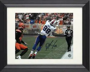 Dawson Knox signed Buffalo Bills 8x10 Photo Custom Framing #88- AWM Hologram