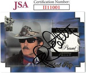 Richard Petty signed NASCAR 2002 Press Pass VIP Racing On Card Auto #49- JSA #II11001