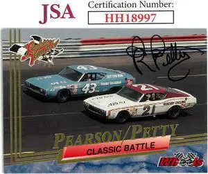 Richard Petty signed NASCAR 1993 Wheels Rookie Thunder Racing On Card Auto #95- JSA #HH18997