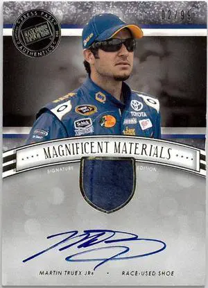 Martin Treux, Jr. signed 2012 Press Pass Authentics Racing Magnificent Materials/On Card Auto #MMSE-MT- /99