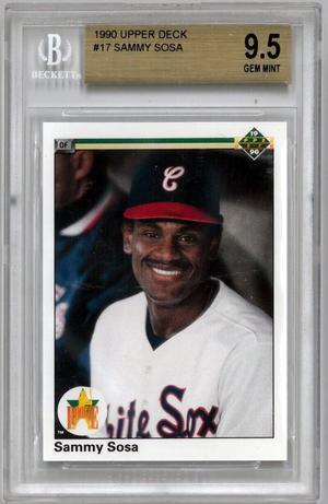 Sammy Sosa 1990 Upper Deck Baseball Rookie Card #17- Beckett/BGS Graded 9.5 Gem Mint (Sub Grades/Chicago White Sox)