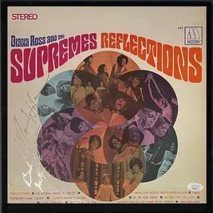 Mary Wilson signed 1968 Diana Ross & The Supremes Reflections Album Cover/LP/Vinyl/Record Framing w/ Baby Love- JSA #AC92447