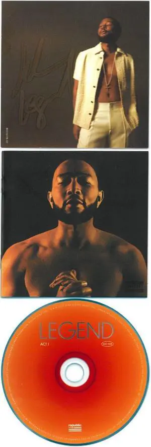 John Legend signed 2022 LEGEND Act 1 & 2 Art Card w/ Album Cover Booklet & 2-CD COA