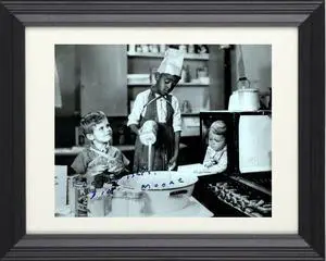Dick/Dickie Moore signed Our Gang/The Little Rascals B&W 8x10 Photo Custom Framing- Pristine Auctions LOA (w/best wishes)