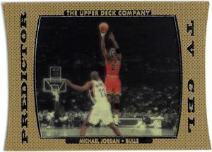 Michael Jordan 199697 Upper Deck Prize Predictor DieCut TV Cell Card TV3 Chicago Bulls