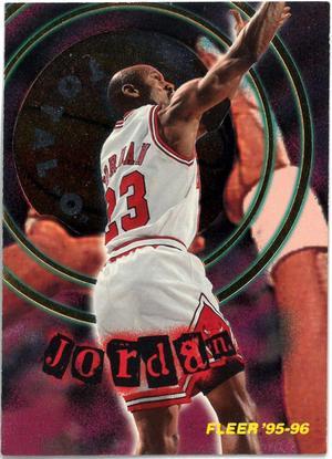 Michael Jordan 1995-96 Fleer Total "O" Foil Insert Card #2 (Chicago Bulls/HOF)
