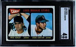 Steve Carlton 1965 Topps Rookie Card (RC) #477- SGC Graded 4 VG-EX (St. Louis Cardinals)