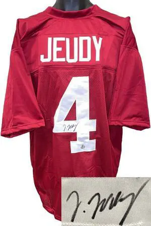 Jerry Jeudy signed Alabama Crimson Custom Stitched College Football Jersey XL- Bama Authentics Hologram BA16591