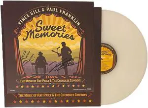 Vince Gill & Paul Franklin dual signed 2023 Sweet Memories 11x11 Art Card/Album Cover/LP/Vinyl Record- COA- Music of Ray Price