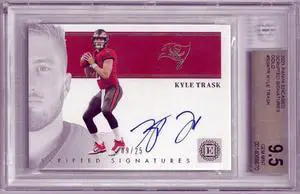 Kyle Trask signed 2021 Panini Encased Scripted Signatures Gold On Card Auto Rookie Card (RC) #SS-KTR-/25-BGS Graded 9.5 Gem Mint