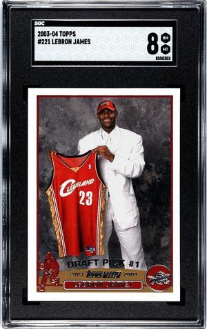 LeBron James 2003-04 Topps Rookie Card #221- SGC Graded 8 NM-MT (Cleveland Cavaliers)