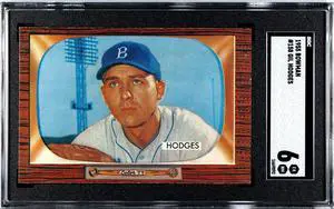 Gil Hodges 1955 Bowman Card #158- SGC Graded 6 EX-NM (Centered/Brooklyn Dodgers)