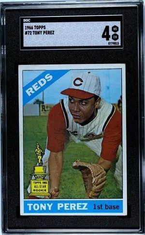 Tony Perez 1966 Topps All-Star Rookie Card #72- SGC Graded 4 VG-EX (Cincinnati Reds)