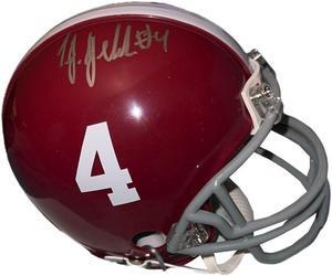TJ (T.J.) Yeldon signed Alabama Crimson Tide Riddell NCAA #4 Mini Helmet- COA (National Champs)