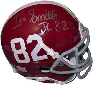 Irv Smith Jr. signed Alabama Crimson Tide Schutt #82 Authentic Mini Helmet- COA (07 National Champs/Bengals)