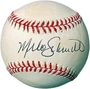 Mike Schmidt signed RONL Rawlings Official National League Baseball minor tone spots- COA (Philadelphia Phillies)