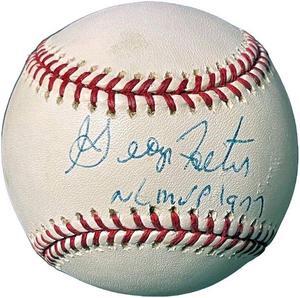 George Foster signed Rawlings Official Major League Baseball NL MVP 1977 very minor tone spots- COA (Cincinnati Reds)