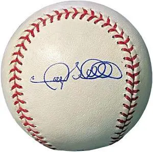 Gary Sheffield signed Rawlings Official Major League Baseball- COA w/ 2008 Game Ticket Stub/Side Panel Sig (Tigers/Braves)
