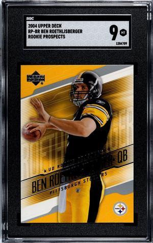 Ben Roethlisberger 2004 Upper Deck Rookie Prospects Card (RC) #RP-BR- SGC Graded 9 MT (Pittsburgh Steelers)