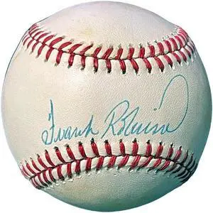 Frank Robinson signed ROAL Official American League Baseball minor tone spots- COA (Baltimore Orioles)