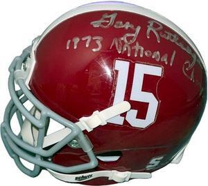 Gary Rutledge signed Alabama Crimson Tide Riddell NCAA #11 Mini Helmet w/ 1973 Natl Champs- COA (Signed Both Sides)