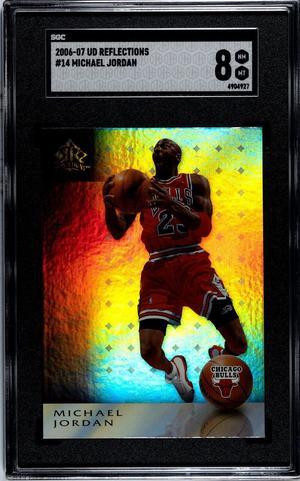 Michael Jordan 200607 Upper Deck Reflections Card 14 SGC Graded 8 NMMT Chicago Bulls