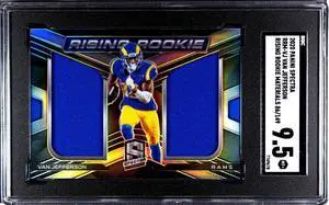 Van Jefferson 2020 Panini Spectra Rising Rookie Materials Card (RC) #RRM-VJ- /149- SGC Graded 9.5 MT+ (Los Angeles Rams)