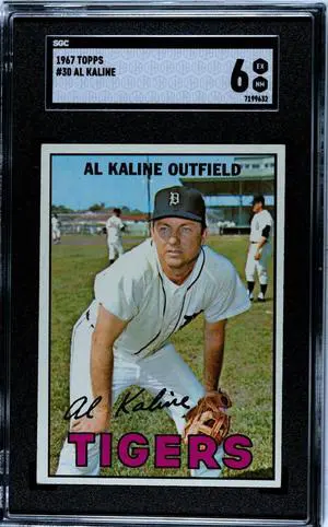 Al Kaline 1967 Topps Baseball Card #30- SGC Graded 6 EX-NM (Centered/HOF/Detroit Tigers)