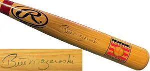 Bill Mazeroski signed Rawlings National Baseball Hall Of Fame Logo Blonde Bat Beckett Review (Pittsburgh Pirates)