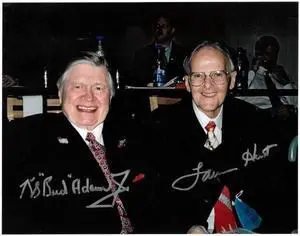 K. S. "Bud" Adams Jr and Lamar Hunt 8x10 AFL Replica Signed Reprint Photo