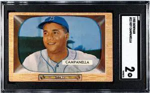 Roy Campanella 1955 Bowman Baseball Card #22- SGC Graded 2 Good (Brooklyn Dodgers)