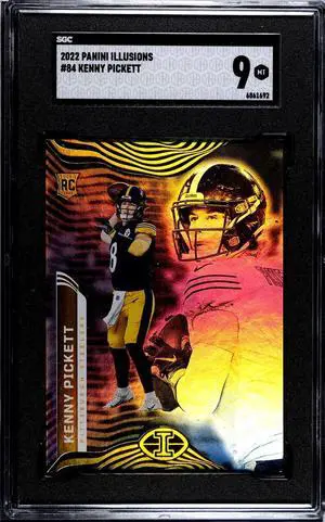 Kenny Pickett 2022 Panini Illusions Rookie Card (RC) #84- SGC Graded 9 Mint (Pittsburgh Steelers)