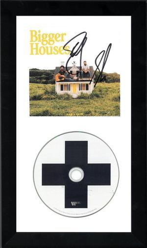 Dan + Shay Duo signed 2023 Bigger Houses 4.75x4.75 Art Card w Booklet & CD 6.5x12 Custom Framing- COA