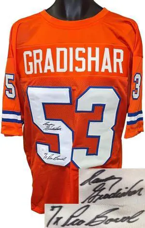 Randy Gradishar signed Denver Orange TB Custom Stitched Pro Style Football Jersey 7X Pro Bowl XL- JSA #GG99513
