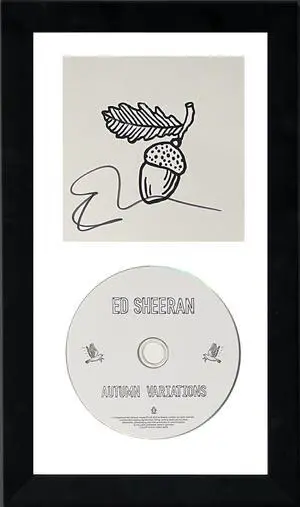 Ed Sheeran signed 2023 Autumn Variations Art Card/CD w/ 6.5x12 Custom Framing- COA