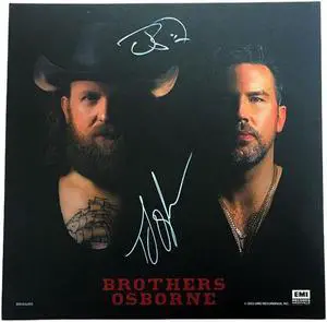 Brothers Osborne signed 2023 Self Titled 11x11 Art Card- 2 sig- COA