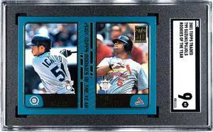 Ichriro Suzuki/Albert Pujols 2001 Topps Traded Rookies of the Year Baseball Card #T99- SGC Graded 9 MT